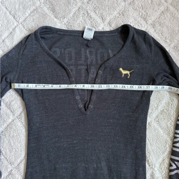 Victoria's Secret PINK | Silver Bling Long Johns Pajamas Bodysuit | Size Medium - Picture 10 of 10